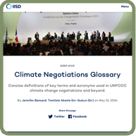 Climate Negotiations Glossary